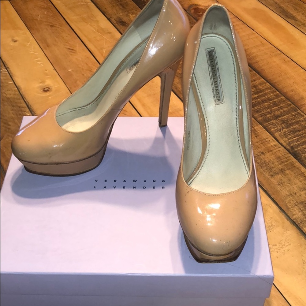 Vera Wang Nude Patent Pumps